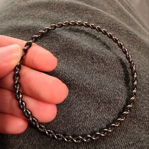 Black Metal Rope Bangel